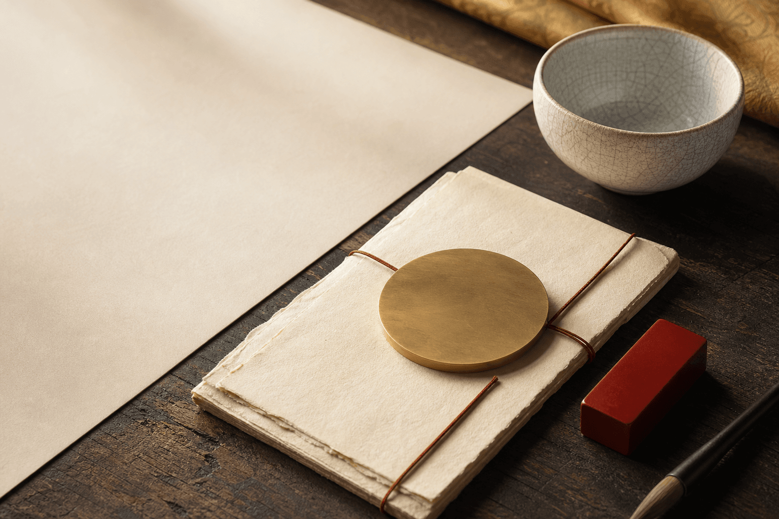 Traditional Chinese metaphysics study materials on a reading table